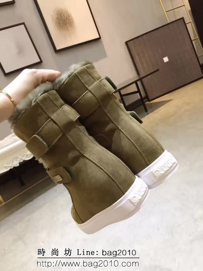 UGG 爆款 18官網發售 高絲光軍綠 雪地靴 QZS2224